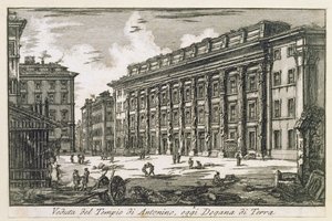 Templo de Antonino en Roma, c.1780 de Laura Piranesi